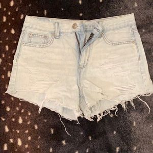 American eagle light wash jean shorts